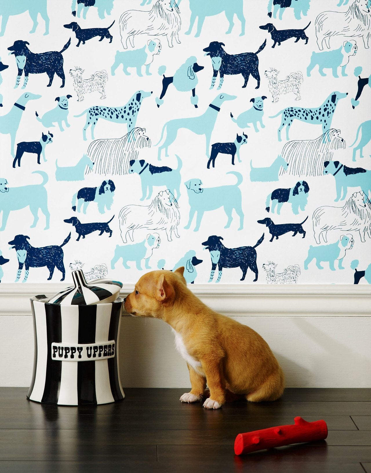 Dog Park (Blue) Wallpaper | H&W Gives Back | Julia Rothman + Hygge & West