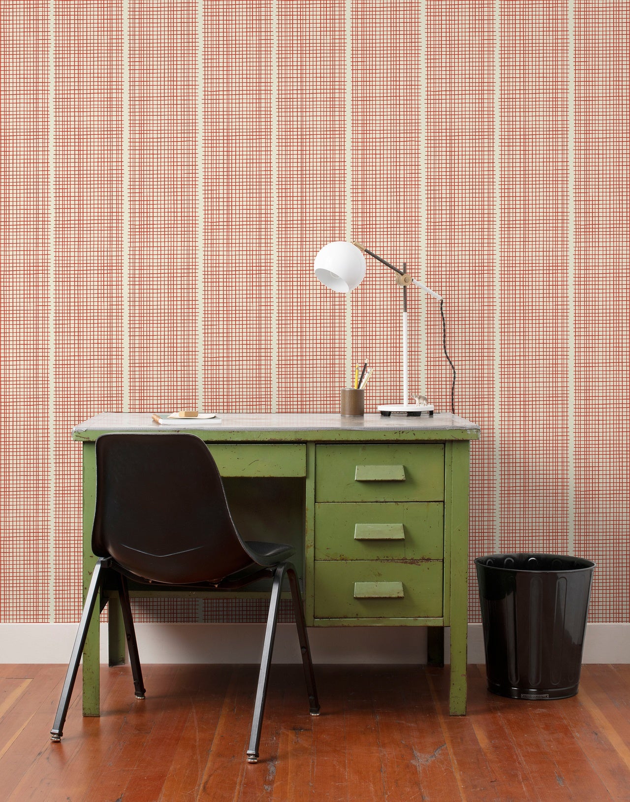 Woven wallpaper in Persimmon by Schoolhouse + Hygge & West