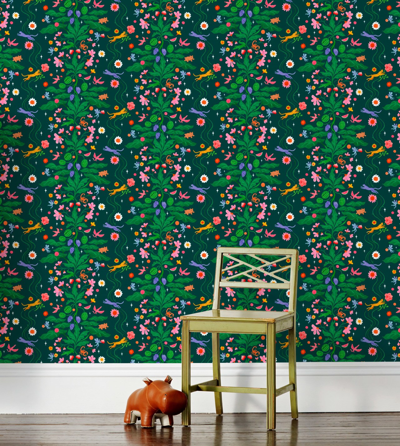 Cheetah's Garden Wallpaper | Vikki Chu + Hygge & West